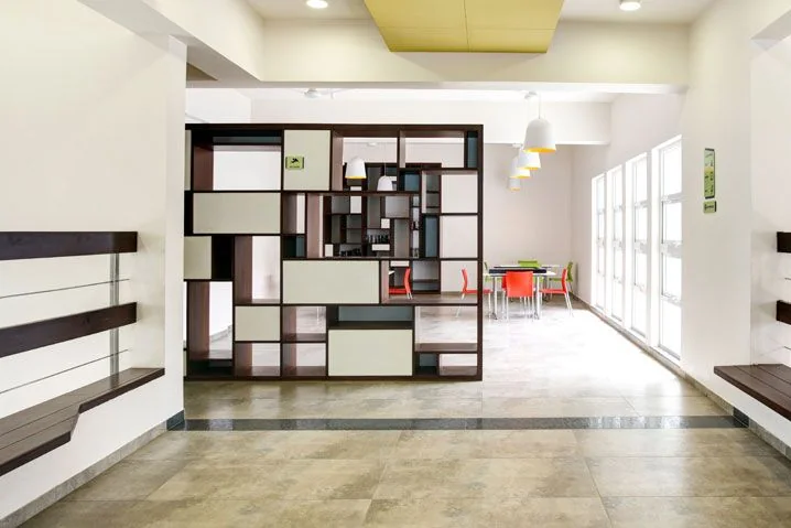 A lounge at Vaishnavi Commune